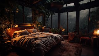 END INNOCENT SLEEP - The Sound Of Heavy Rain And Thunder Outside The Bedroom Window Helps You Relax