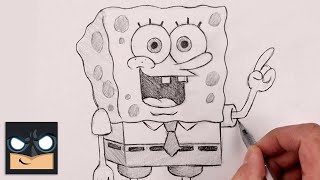 how to draw spongebob squarepants beginner sketch tutorial