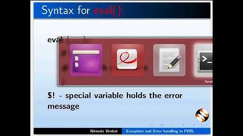 Exception and error handling in PERL - Malayalam