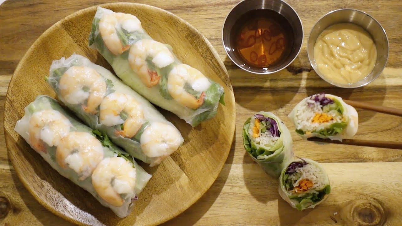 Vietnamese Food Recipe🇻🇳🌯베트남 새우 월남쌈 스프링롤 summer roll, spring roll ASMR