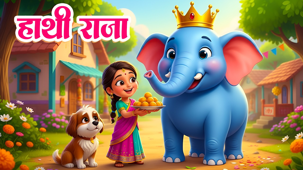 Rhathi Raja Hathi Raja Kahan Chale Nursery Rhyme | हाथी राजा कहाँ चले | Hindi ...