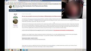 Protect your PC / Computer from Ransomware with Malwarebytes Anti Ransomware Beta Locky