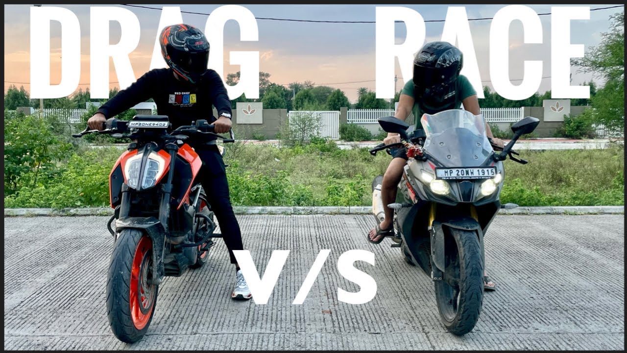 DUKE 390 vs APACHE RR310 // DRAG RACE