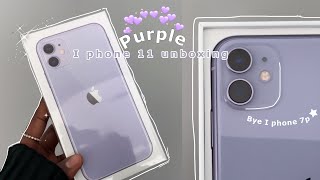 iphone 11 unboxing (purple) in 2022  ☆〜 فتح صندوق الايفون 11 البنفسجي