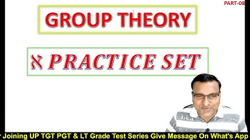PART 08 || UP TGT PGT & LT GRADE  || GROUP THEORY MCQ || GROUP SHORT TRICKS MCQ || SP SAINI SIR