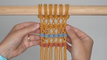 DIY Macrame Tutorial: Colourful Vertical Double Half Hitch Knot Pattern!