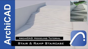 Stair and Ramp Combination Staircase | ArchiCAD Modeling Tutorial