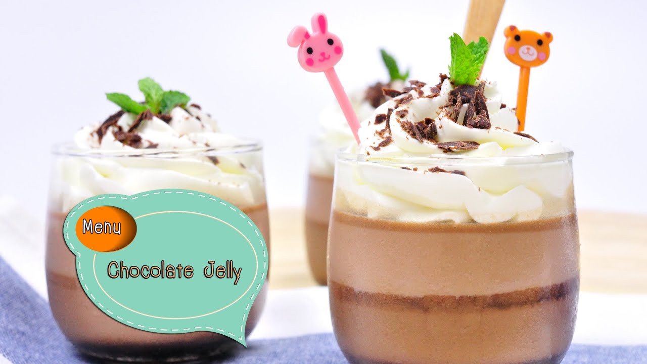 เยลลี่ช็อกโกแลตไมโครเวฟ - เจลลี่ช็อกโกแลต Microwave Chocolate Jelly - 1 Minute Cooking