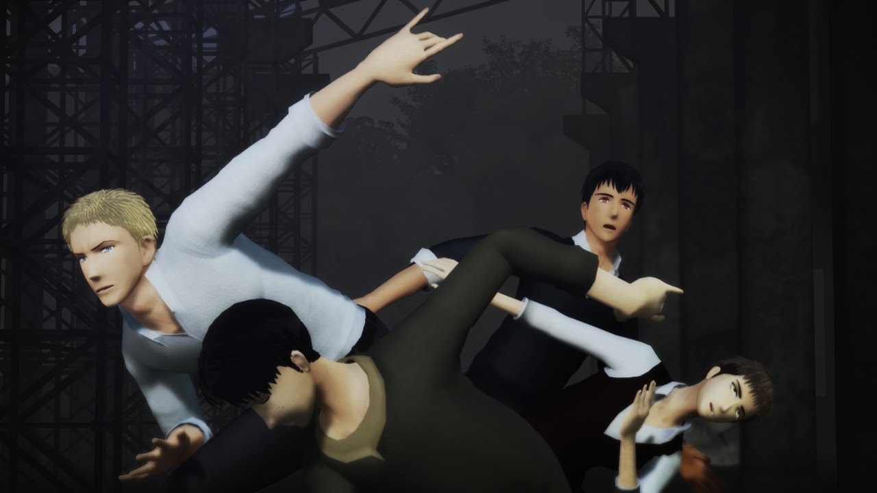 【Attack on MMD】hibikase【Bertolt/Reiner/Marco/Jean】
