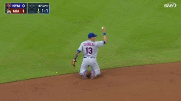NYM@MIA: Cabrera lays out to snag a line drive