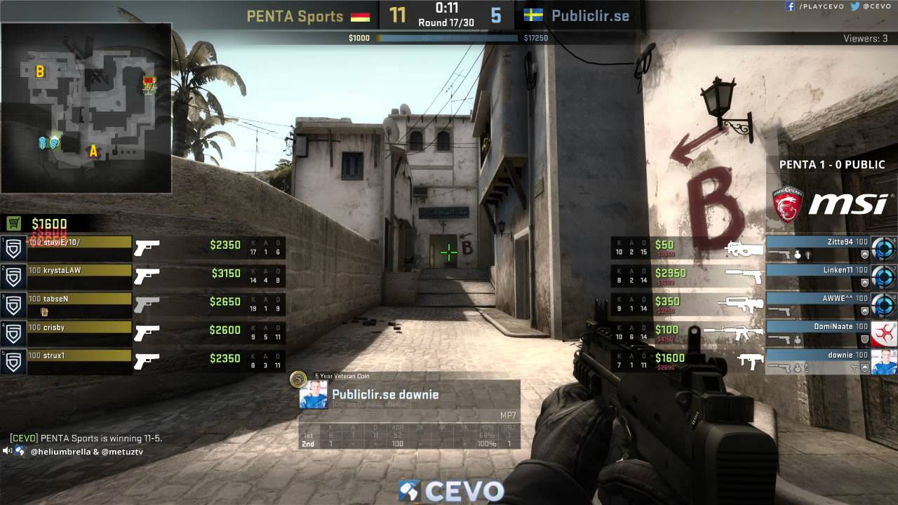 Publiclir.se vs PENTA Sports Game 2 (CEVO-P CS:GO Season 7) - Helium & Metuz