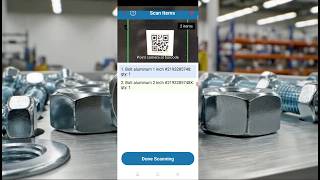 Running inventory transactions by voice hands-free on mobile phone.