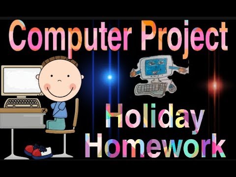 class 1 computer holiday homework
