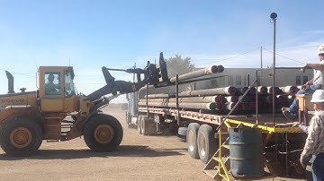 1 Forklift Loading Pipe on Flatbed