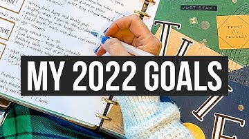 My 2022 Yearly Goals! | Goal Setting on my January Monthly Page | Plan With Me | Big Happy Planner