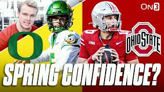 Ohio State Buckeyes vs Oregon Ducks QB Spring Confidence Meter | Sayin, Moore Progress HUGE To Track