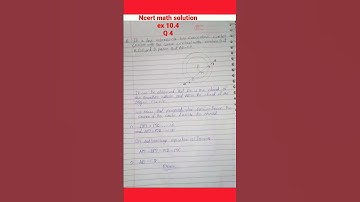 NCERT Math Solution class 9th circle ex 10.4 question no.4 #shorts
