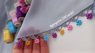 Çıtı Pıtı Çeyizlere Layık Oyalarım Hira Tasarımı Çiçekli Tığ Oyası 240.Model