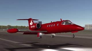 -22fpm Learjet 35A landing