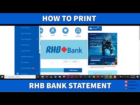 How To Download Online Bank Statement RHB Bank