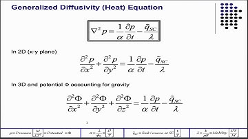 General diffusivity equation