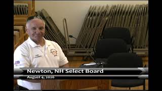 2026-8-4 Town of Newton, NH Select Board Meeting