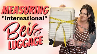 Does the NEW Beis front pocket carry on luggage 'MEASURE' up?