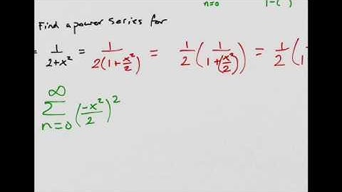Power Series Representations of functions part 2