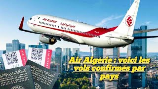 Air Algérie : voici les vols confirmés par pays