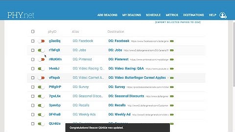 Physical Web ON/OFF Beacon Control with PHY.net