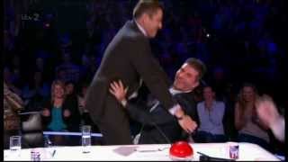 Simon Cowell Gets A Lap Dance From David Walliams