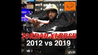 Jordan XI BRED JORDAN 11 BRED 2019 vs 2012