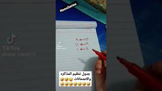 جدول تنظيم المذاكره والامتحانات ??????????