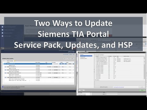 SC01. Two Ways to Update Siemens TIA Portal Service Pack, Updates, HSP Support Packages