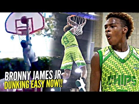 bronny james first dunk