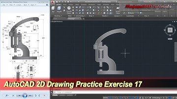 AutoCAD 2D Practice Drawing | Exercise 17 | Basic Tutorial