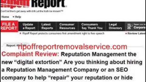 Remove Rip Off Report Immediately Online Reputation Management