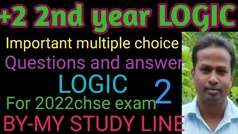 Multiple Choice Questions And Answers LOGIC SUBJECT । #+2 2nd year LOGIC #my study line