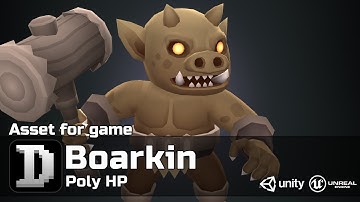 Poly HP - Boarkin | 3D | For UE/Unity | Game Ready