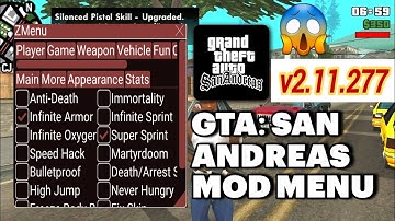 Mod Menu 2.11.277 for GTA San Andreas – New Update Review (Android) 🔥