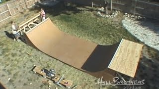 If you want the printed blueprints and manual go to http://www.easyhalfpipe.com Step by step, all the video instructions are here. If 