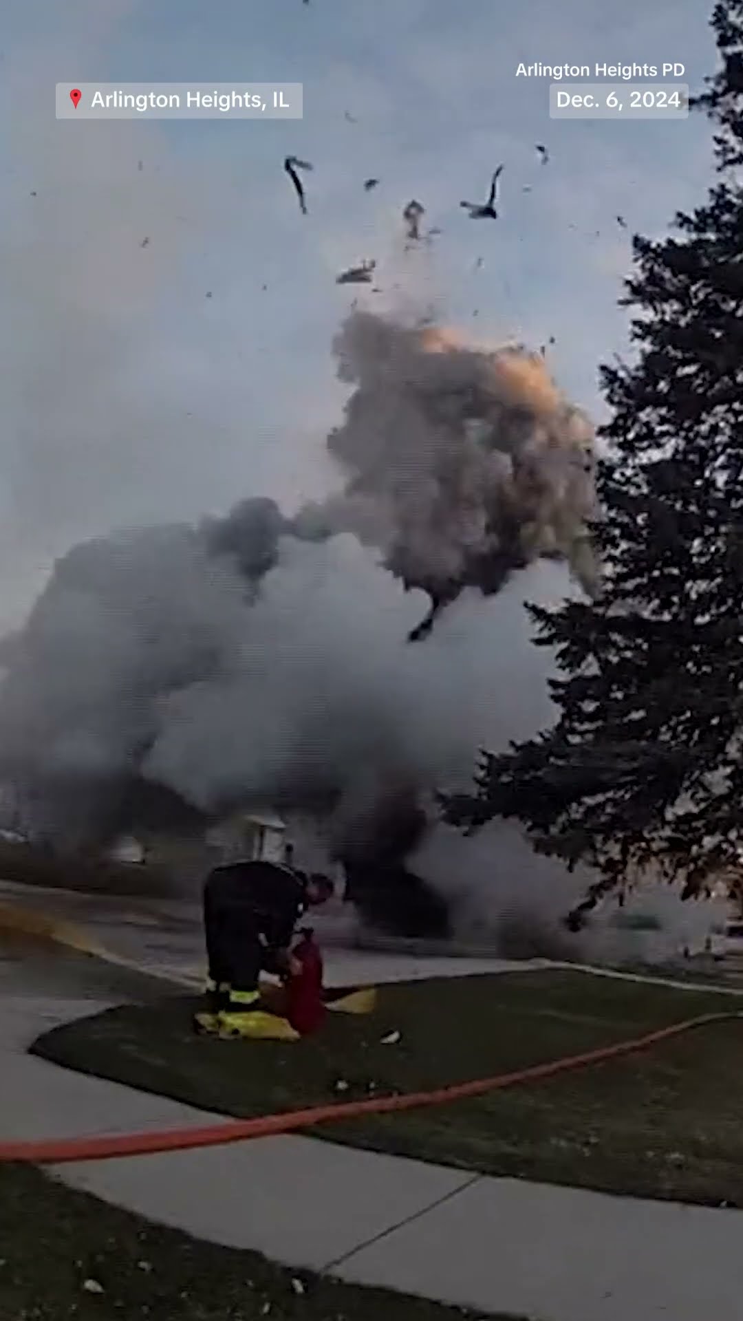 Garbage truck explodes in Illinois suburb