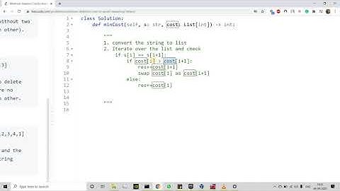 Leetcode 1578. Minimum Deletion Cost to Avoid Repeating Letters