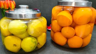 استغلوا وقت البرتقال🍊 والليمون🍋 وطريقة الاحتفاظ بها لمدة سنة كاملة بدون ثلاجة ولا مجمد 👌