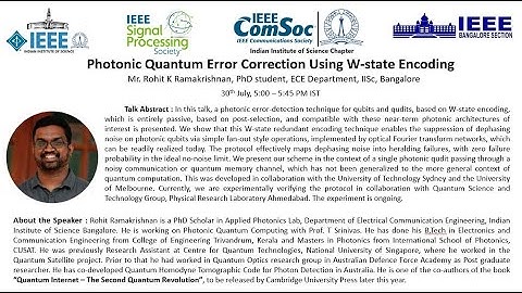 Photonic Quantum Error Correction Using W-state Encoding - Mr. Rohit Ramakrishnan