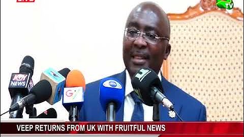 Vice President, Dr. Bawumia Returns From UK With Fruitful News