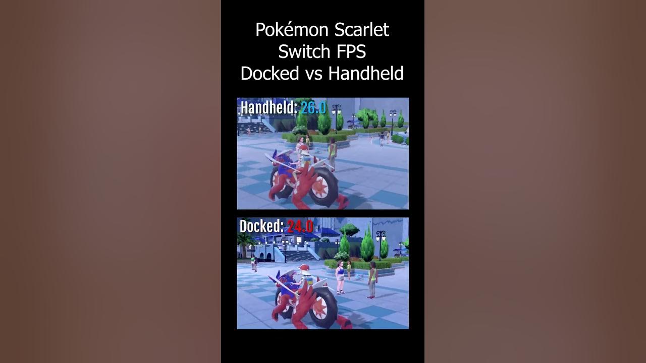 Pokémon Scarlet FPS Handheld vs Docked shorts YouTube