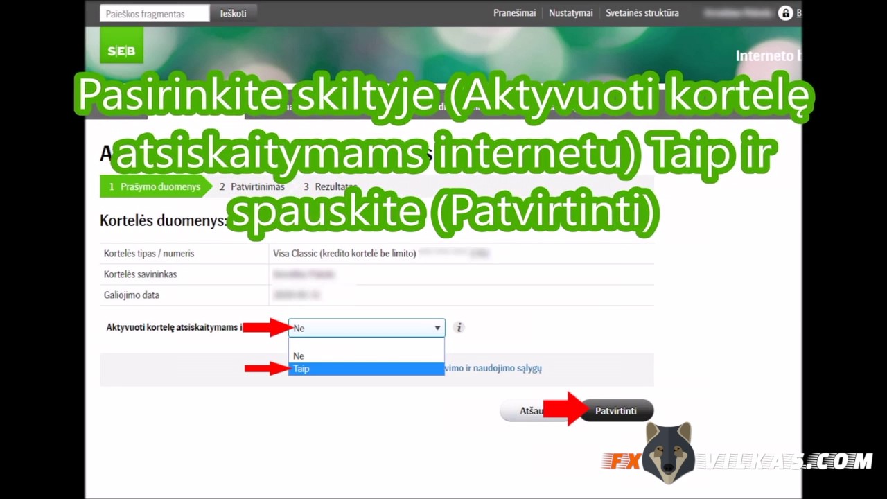 Kaip Aktyvuoti SEB Banko Kortel Internetiniams Pirkimamas YouTube kaip-aktyvuoti-seb-banko-kortel-internetiniams-pirkimamas-youtube