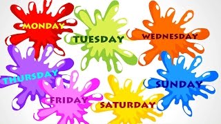 Days of the Week - Teach Weekday Names, Monday, Tuesday, ESL By HTBabyTV