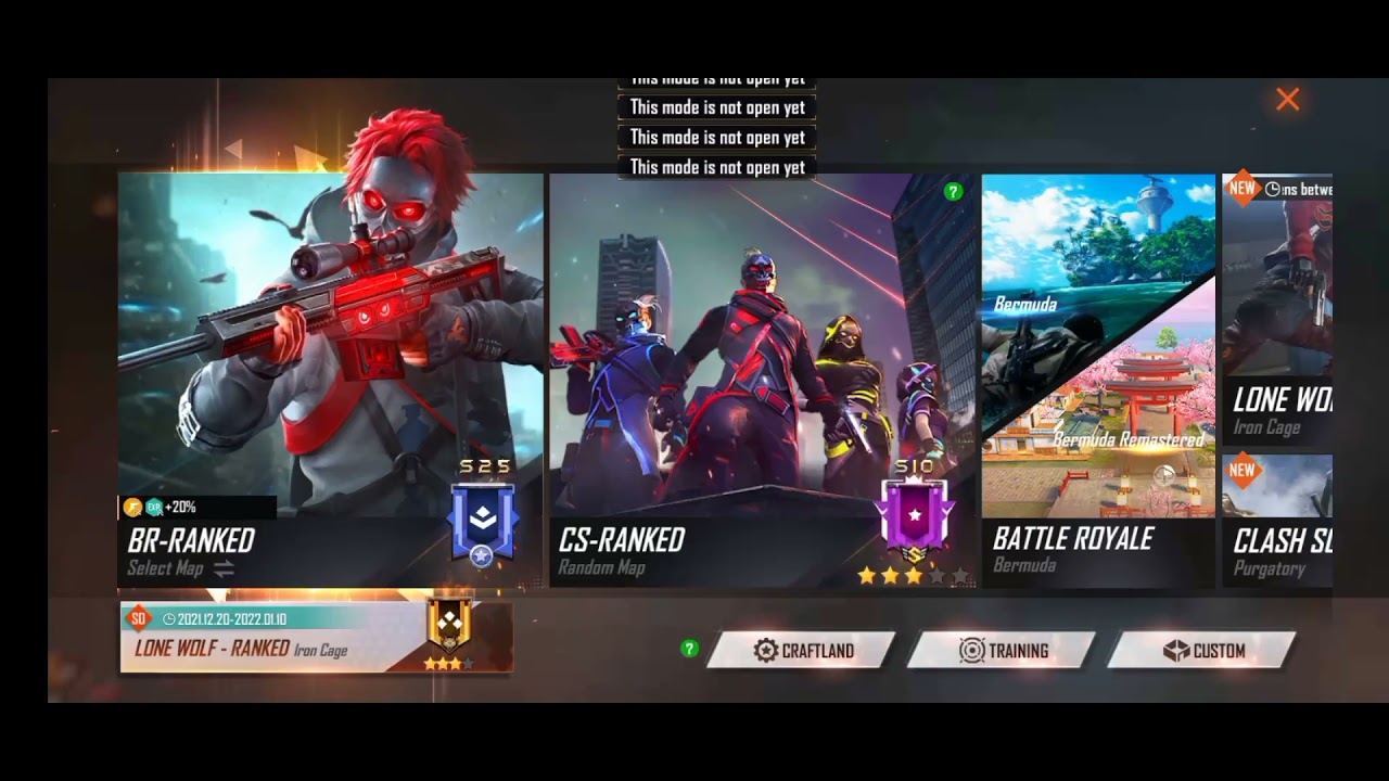 WHY THE RANK MODE IS NOT OPENING // GARENA FREE FIRE